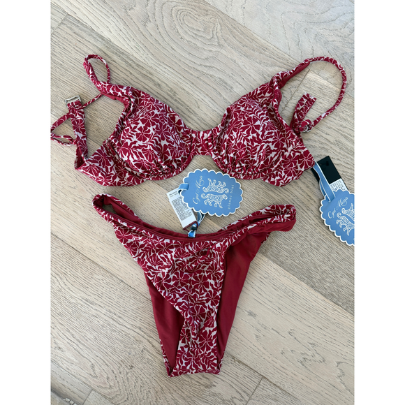 Gianni Bini Other - Cyd Morris x Gianni Bini Floral Bikini Set in Red